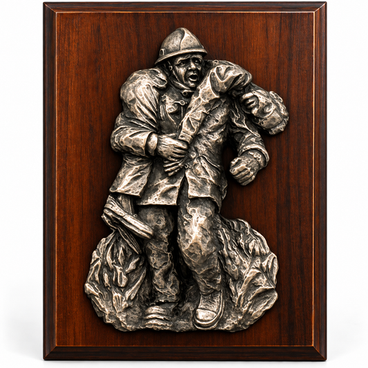 FIREFIGHTER WALL PLAQUE RESCUER CLASSIC